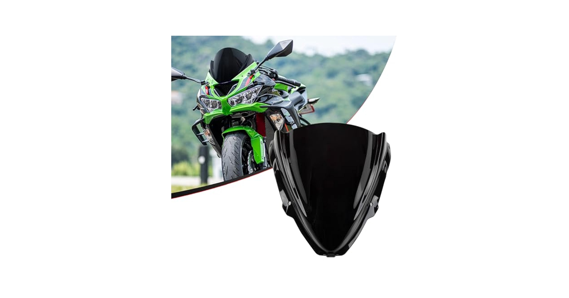 Amazon.com: PSLER ZX6R Windshield -Double Bubble Windshield